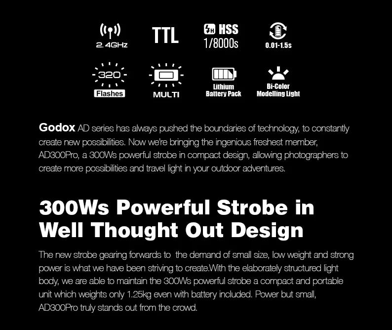 Description Picture 6 of itemGodox Outdoor Flash Light AD300Pro AD100Pro AD200Pro AD400Pro AD600Pro AD600BMHigh Speed TTL For Canon Nikon DSLR Photography