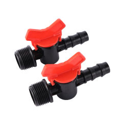 5Pcs 3/4" Garden Tap DN16 Irrigation Water Valve Mini Valve Waterstop Connectors agriculture Garden hose Adapter Plastic Valve