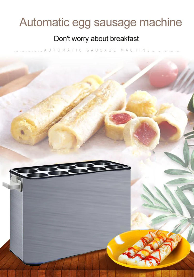 Description Picture 2 of itemAutomatic Rising Commercial Fried Egg Sausage Maker Hot Dogs Baking Machine Breakfast Eggs Roll Omelette Master Roller Boiler EU