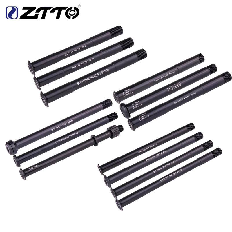 Description Picture 2 of itemZTTO MTB Thru axle Road Bike Shaft Front hub Rear hub Skewers 12mm 15mm Wheel Axis Hub Shaft 15x100 12x142 12x100 12x148 15x110