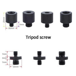 Black 1/4" To 3/8" Male To Female Thread Screw Mount Adapter Tripod Plate Screw Mount For Camera Flash Tripod Light Stand