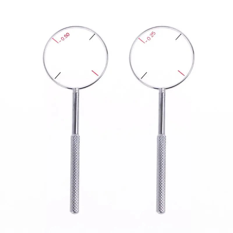 Description Picture 3 of itemRound Optical Cross Cylinder Lens Tool Optical Instruments Ophthalmic Lens Diopters Optometry Accessories 0.25 / 0.50