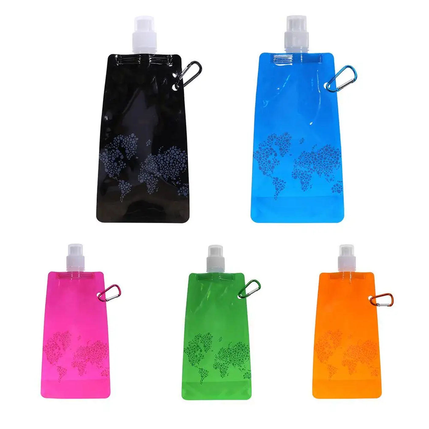 Description Picture 4 of item1/2pcs Foldable Water Bag 480/700ml Portable Soft Flask Bottle Outdoor Sport Hiking Camping Water Bag Folding with Water Bucket