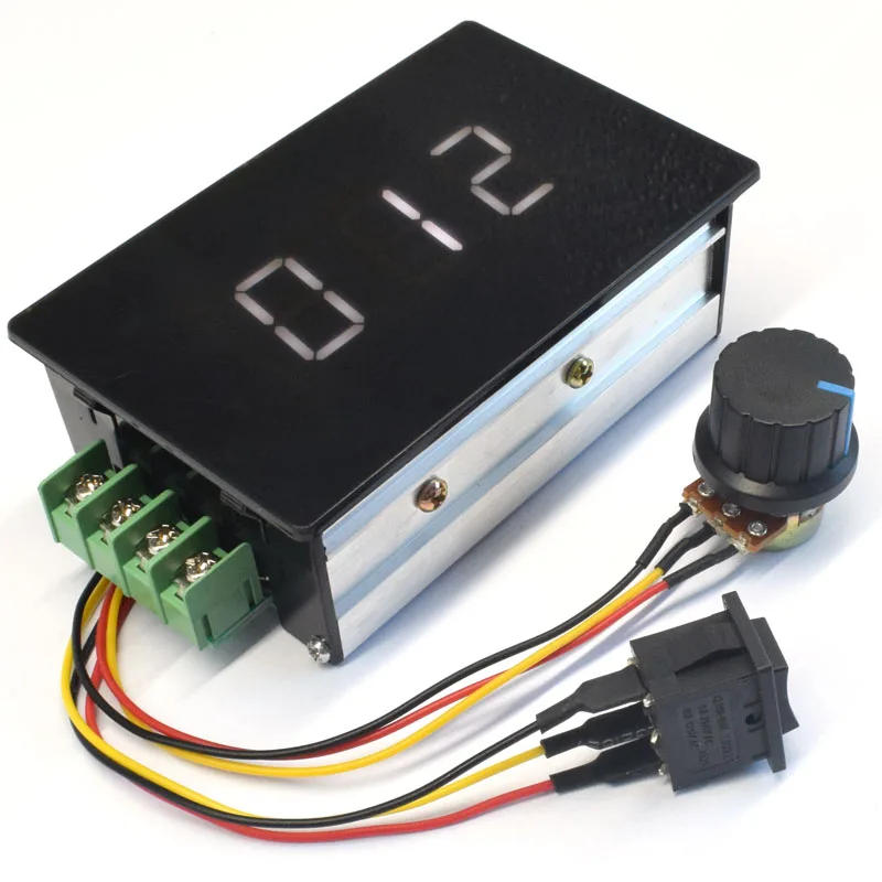 Description Picture 5 of itemDigital Display 0~100% adjustable DC 6-60V 20A DC Motor Speed Controller Regulator PWM 6V 12V 24V 48V 2000W Forward Backward