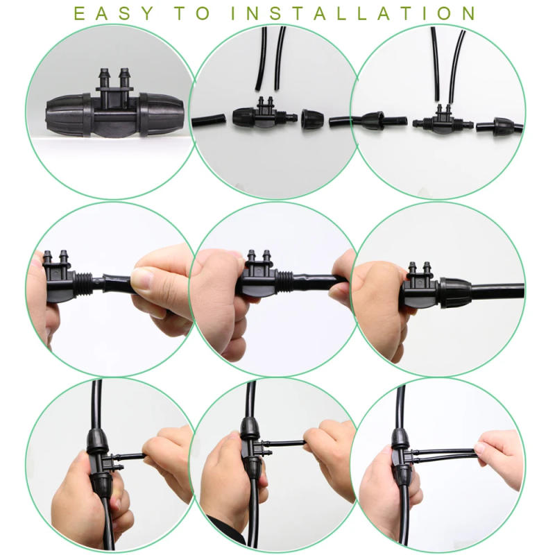 Description Picture 6 of item8/11mm Water Hose Connector Garden Irrigator Lock Coupling Adapter 3/8'' Watering Joints for Garden Tubing