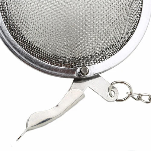 Description Picture 3 of itemStainless Steel Infuser Strainer Mesh Tea Spoon Locking Spice Egg Shaped Ball Tea Strainers New Bar Kitchen Accessories