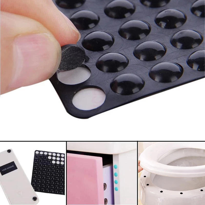 Description Picture 6 of item100PCS Self Adhesive Buffer Pads Silicone Door Stopper Cabinet Bumpers Wall Protector Furniture Refrigerator Anti-crash Pad