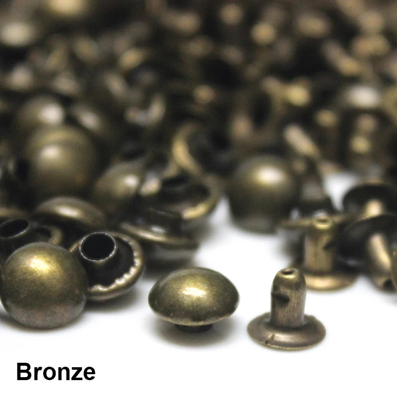 Description Picture 3 of item100sets Metal Dome Cap Rivets Studs Round Rivet for Leather Craft Bag Belt Clothing Garment Shoes Pet Collar Decor
