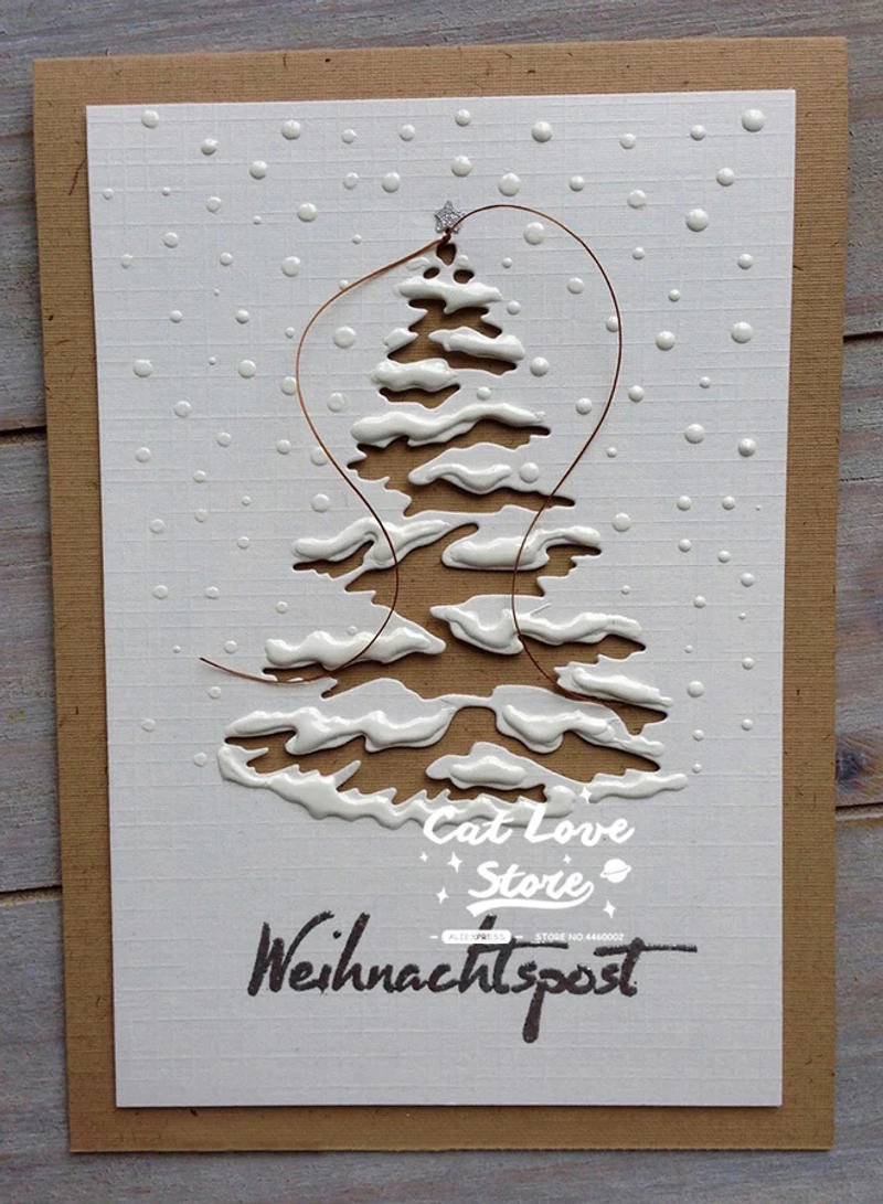 Description Picture 2 of itemChristmas Tree Metal Cutting Dies Scrapbooking Stencil Die Cuts Card Making DIY Decorative Craft Embossing New Dies For 2019