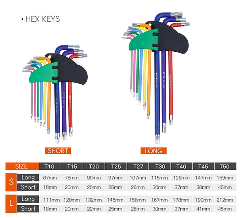 Description Picture 5 of itemAllen Key Set L Wrench Kit For Allen Screw 9PCS Long Arm Hex Key Set 1.5mm To 10mm Hexagon Spanner Hand Tools For Bicycle Repair