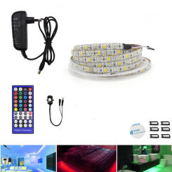PIR Motion Sensor LED Under Cabinet lamp 5050 SMD RGBW RGB+WW Flexible Under Bed LED Strip Stairs Bedroom Washroom Night Light