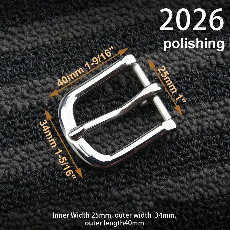 Description Picture 5 of item1pcs 304 Steel 15-35mm Belt Buckle End Heel bar Buckle Single Pin Heavy-duty For Leather Craft Strap Webbing Dog Collar CLOXY