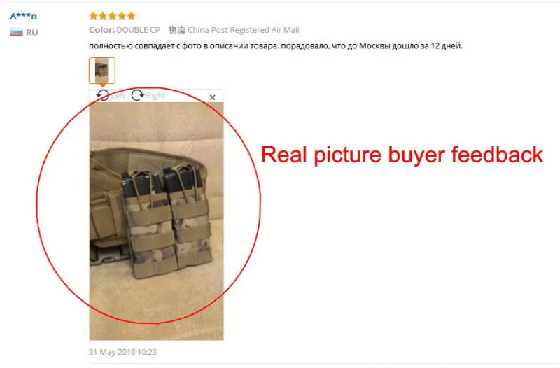Description Picture 3 of itemMilitary tactical single/double/triple mole magazine bag air gun AK 7.62 5.56mm M4 AR 15 rifle magazine bag hunting accessories