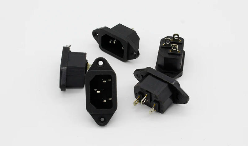 Description Picture 2 of item5 Pcs 3P IEC 320 C14 Male Plug Panel Power Inlet Sockets Connectors AC 250V 10A