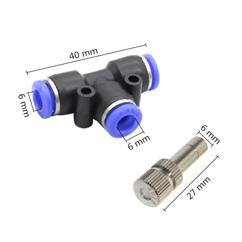 Description Picture 3 of itemLow Pressure Misting Cooling System Atomizing Nozzles 6mm Slip lock Quick Connectors Humidify Watering Landscapingc Sprayer 5Pcs