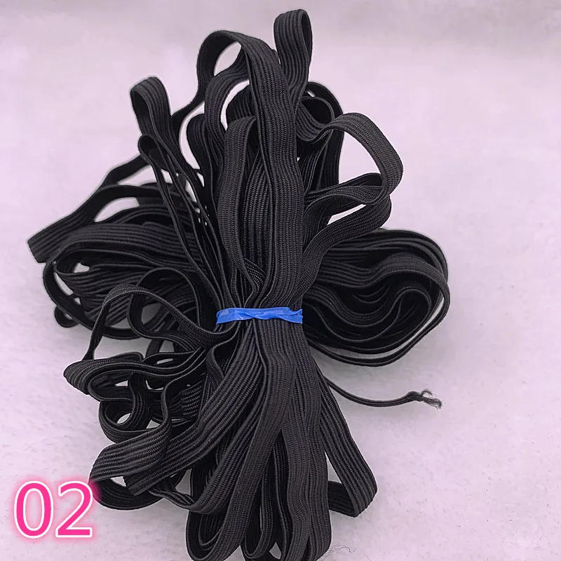 Description Picture 5 of item5 Yards/lot 7mm Hight-Elastic Bands Spool Sewing Band Flat Elastic Cord Diy Handmade Sewing Materials