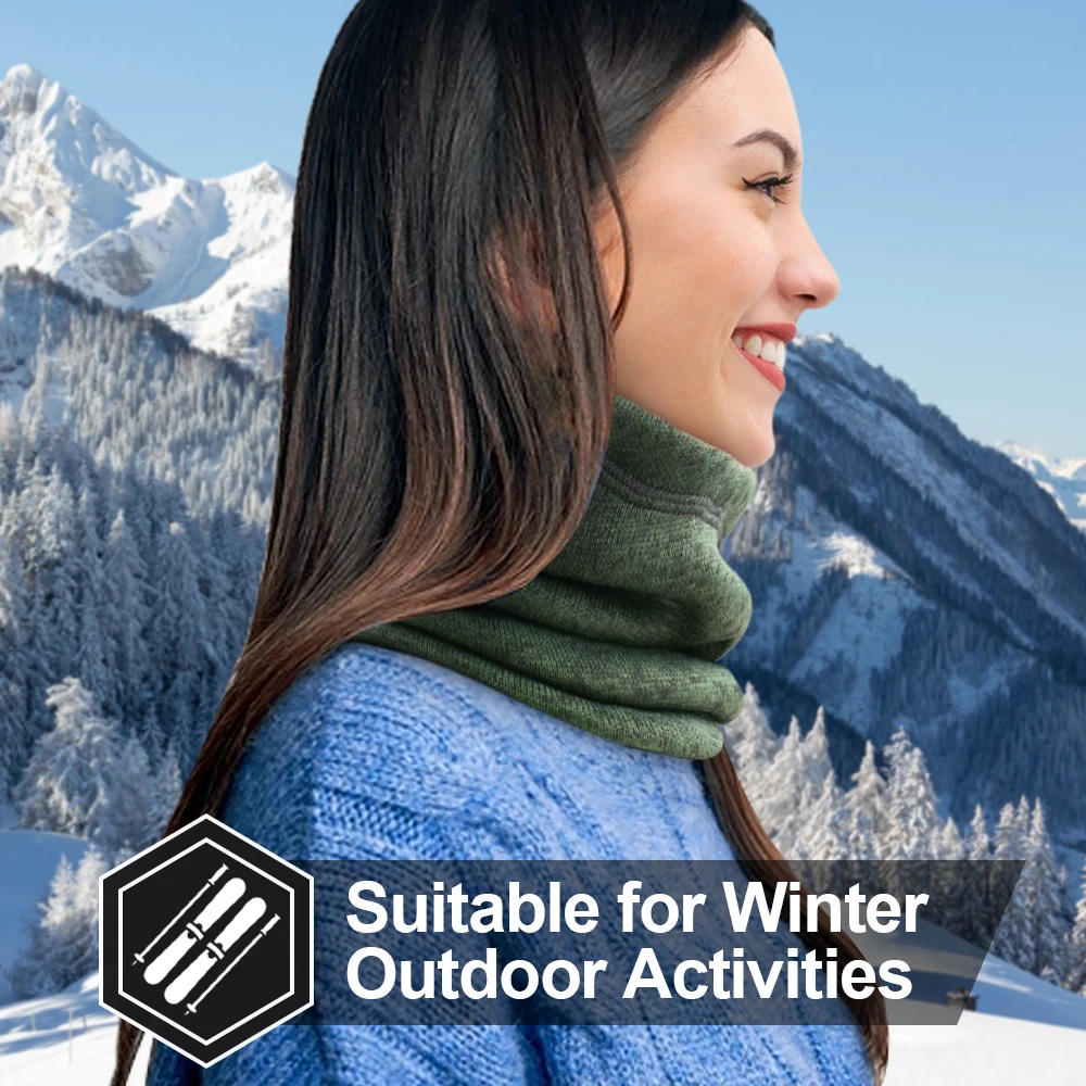 Description Picture 6 of itemCold Weather Neck Warmer Gaiter Winter Fleece Face Cover Cycling Running Hiking Skiing Thermal Half Mask Scarf Bandana Men Women