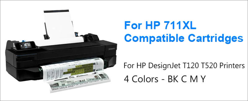 Description Picture 2 of item711XL 711 Replacement Ink Cartridge Full With Ink Compatible For HP DesignJet T120 T520 Printer