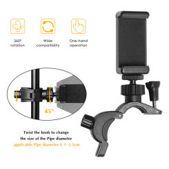 SH Universal Moblie Phone Clip Bracket Holder Mount Tripod Monopod Stand  for Smartphone Ring Light Youtube Camera Video