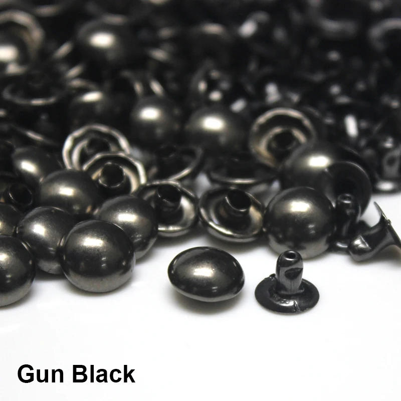 Description Picture 5 of item100sets Metal Dome Cap Rivets Studs Round Rivet for Leather Craft Bag Belt Clothing Garment Shoes Pet Collar Decor