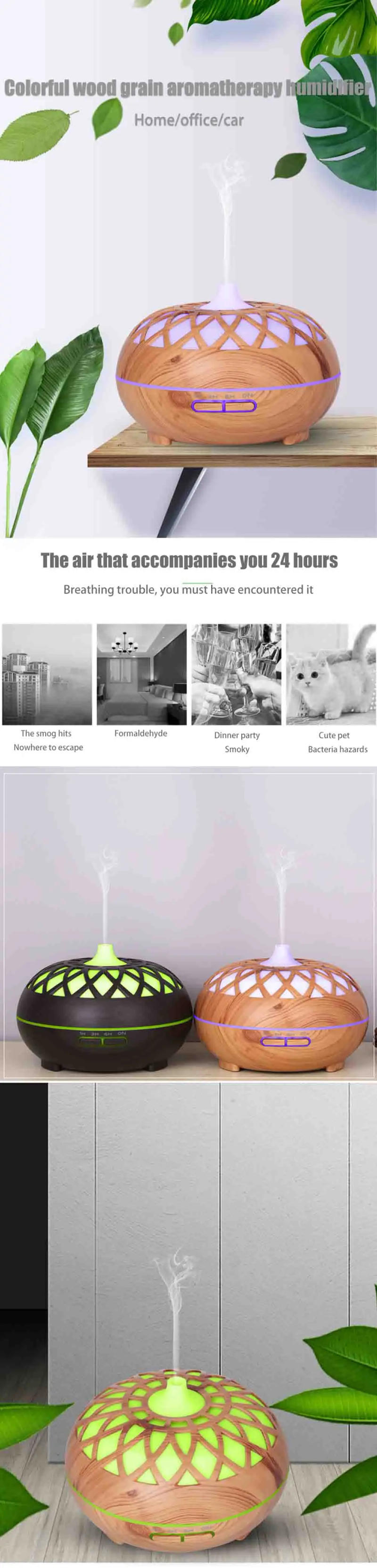 Description Picture 2 of itemHumidifier Home Aromatherapy Air Diffuser Appliance Vaporizer Evaporator Environment Aromatizer Room Aroma Oils Freshener