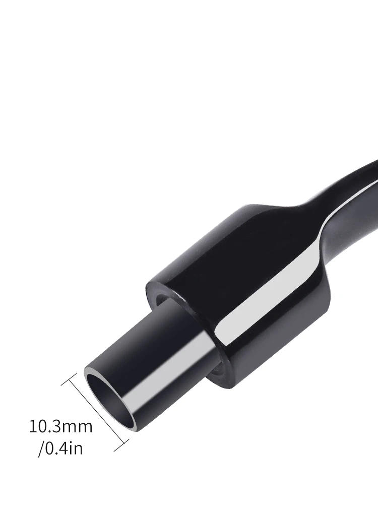Description Picture 4 of itemBlack Mouthpieces Pipe Stems Tobacco Pipe Stem for Smoking Tool Accessories Bent Taper 9mm Filter DIY Holder