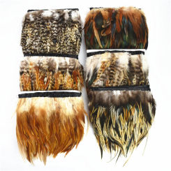 10Meter Natural Peacock Rooster Pheasant  Feather Trim Decoration Feathers for Crafts on Tape Ribbon DIY Party Accessories Decor