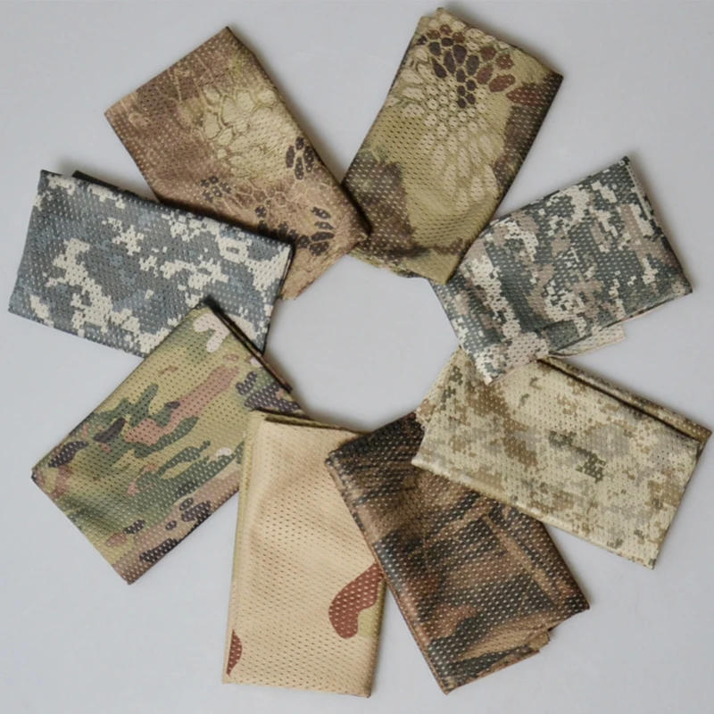 Description Picture 4 of itemCamouflage Mesh Scarf Outdoor Jungle Muffler Breathable Headband Tactical Outdoor Climbing Sport Accessories Hot Scraf New Camo