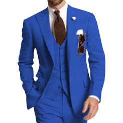 Champagne 3 Piece Business Party Best Men Suits Peaked Lapel Two Button Custom Made Wedding Groom Tuxedos 2020 Jacket Pants Vest