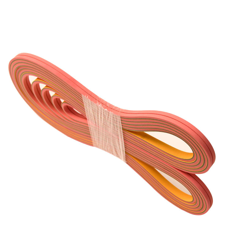 Description Picture 3 of itemCustomized With Groove Flat Conveyor belt For Glass Edge Clamping Machine. Nylon Sheet Base transmission Belt With Red Rubber