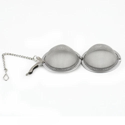 Description Picture 2 of itemStainless Steel Infuser Strainer Mesh Tea Spoon Locking Spice Egg Shaped Ball Tea Strainers New Bar Kitchen Accessories