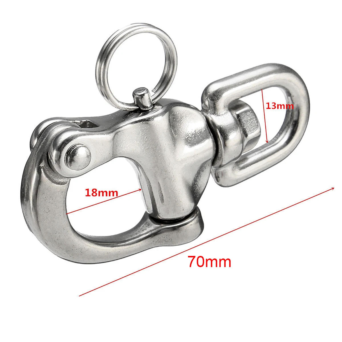 Description Picture 4 of itemMayitr 316 Stainless Steel Swivel Shackle Quick Release Boat Anchor Chain Eye Shackle Swivel Snap Hook for Marine Architectural