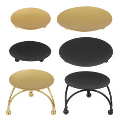 Nordic Style Metal Plate Iron Black Gold Plated Candle Holders Pillar For Wedding Party Festival Candelabra Art Gift Home Decor