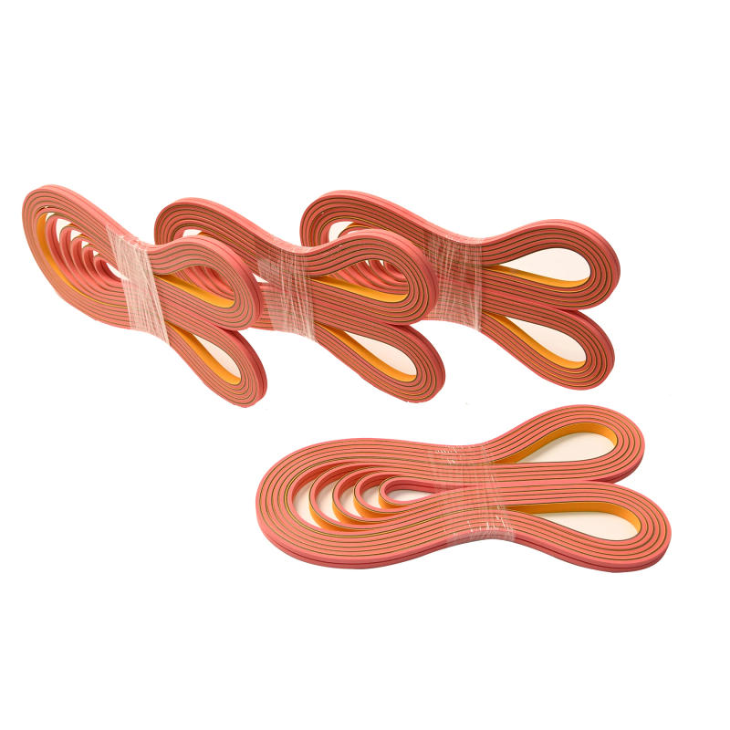 Description Picture 4 of itemCustomized With Groove Flat Conveyor belt For Glass Edge Clamping Machine. Nylon Sheet Base transmission Belt With Red Rubber