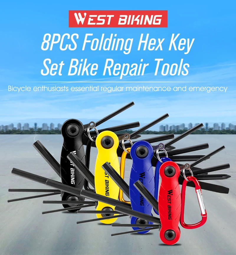Description Picture 4 of itemWEST BIKING Multitool Bicycle Repair Tools Chain Hex Spoke Wrench Screwdriver 8 In 1 Kit Set Road MTB Bike Cycling Multi Tools