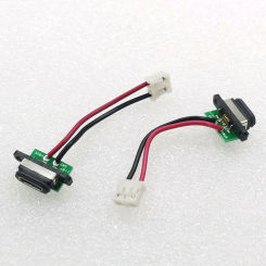 2-10PCS Micro Waterproof USB Connector Port Socket Female with Screw Hole Waterproof Power Charging Dock With Cable Terminal