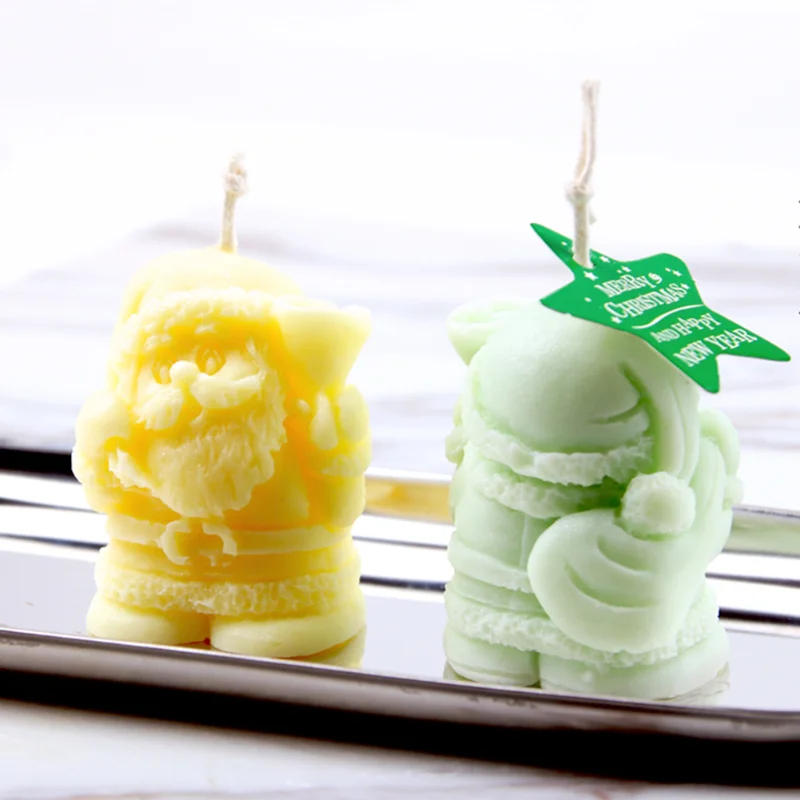 Description Picture 3 of item3D Santa Silicone Candle Mold Diy Christmas Gift Making Tools Handmade Aromatherapy Plaster Artifact Resin Soap Kit Home Decor