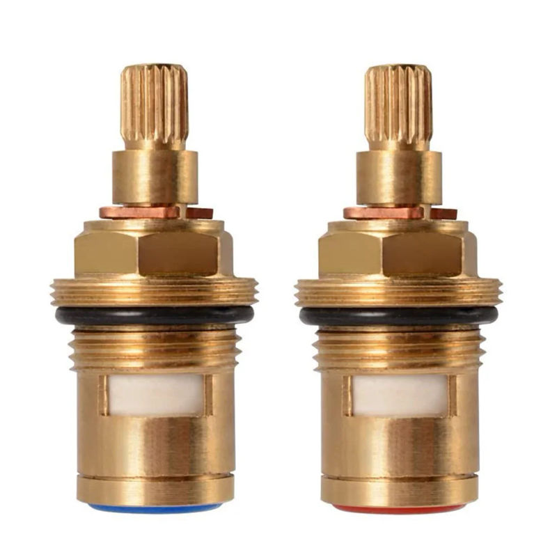 Description Picture 6 of itemFaucet Cartridge 1/2" 20 Teeth Universal Replacement Tap Valves Brass Ceramic Cartridge Inner Faucet Valve for Bathroom Kitchen