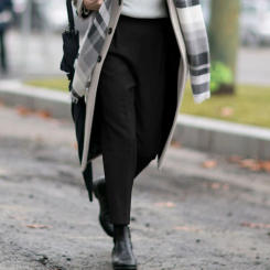 Men's Woolen Trousers Handsome Gray Street Photography British Winter New Trend Wool Leggings Youth Harlan Pants