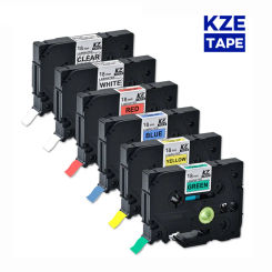 18mm Multicolor Laminated Label Tape label ribbon tze tape for Brother p-touch printers as Tze-241 tze241 tze 241 tze-241 tz241