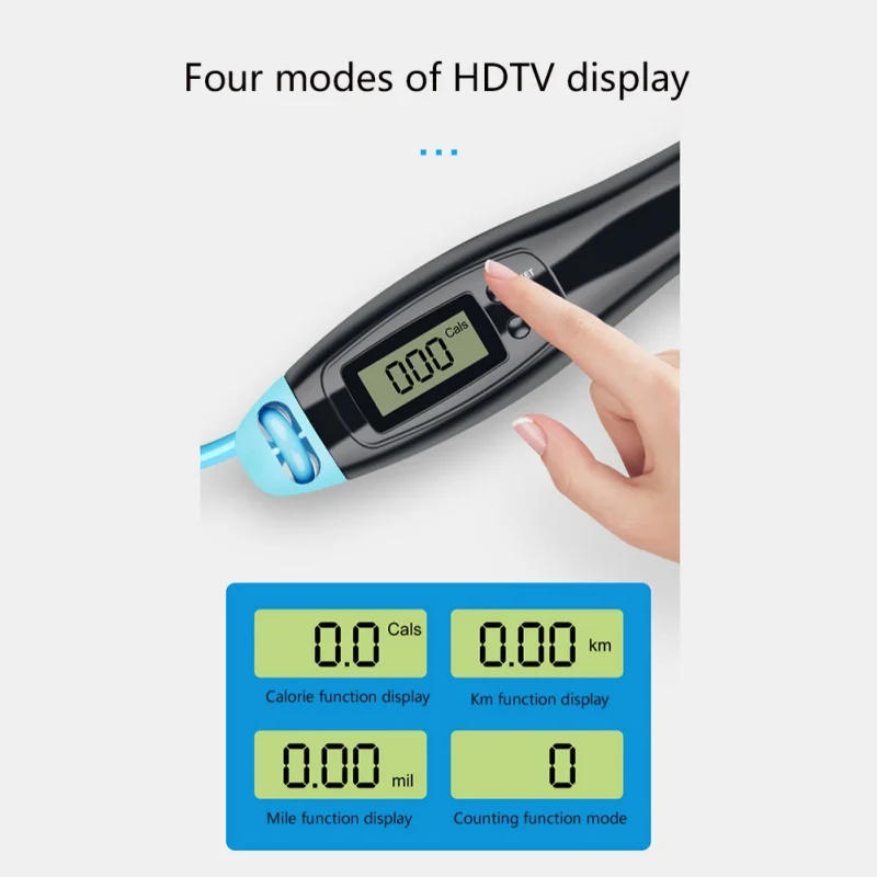 Description Picture 4 of item1PC Wired Wireless Jumping Rope Digital Calorie Counter Sport Fitness Exercise Rope Body Building Crossfit Cordless Skip Ropes