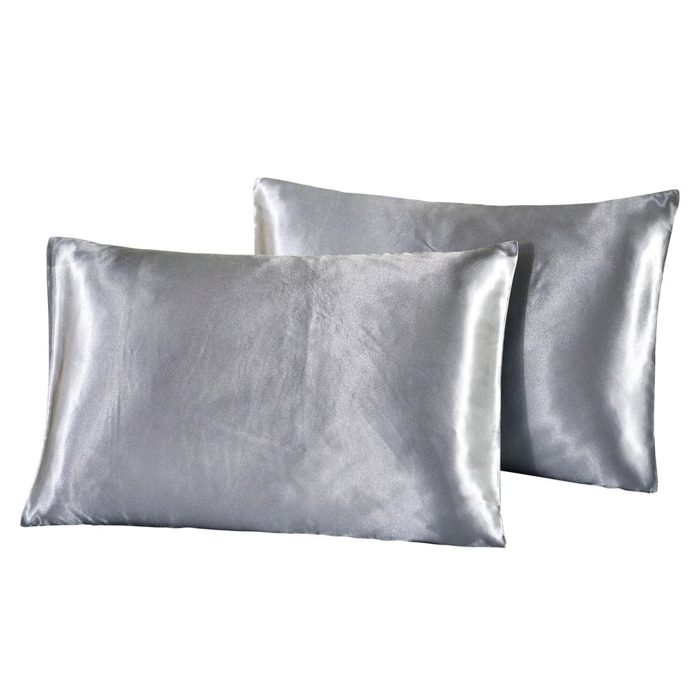 Description Picture 4 of item1Pc Queen Satin Silk Pillowcase Pillow Case Cover Home Bedding Smoothy Pillow Rectangle Bedding Pillow