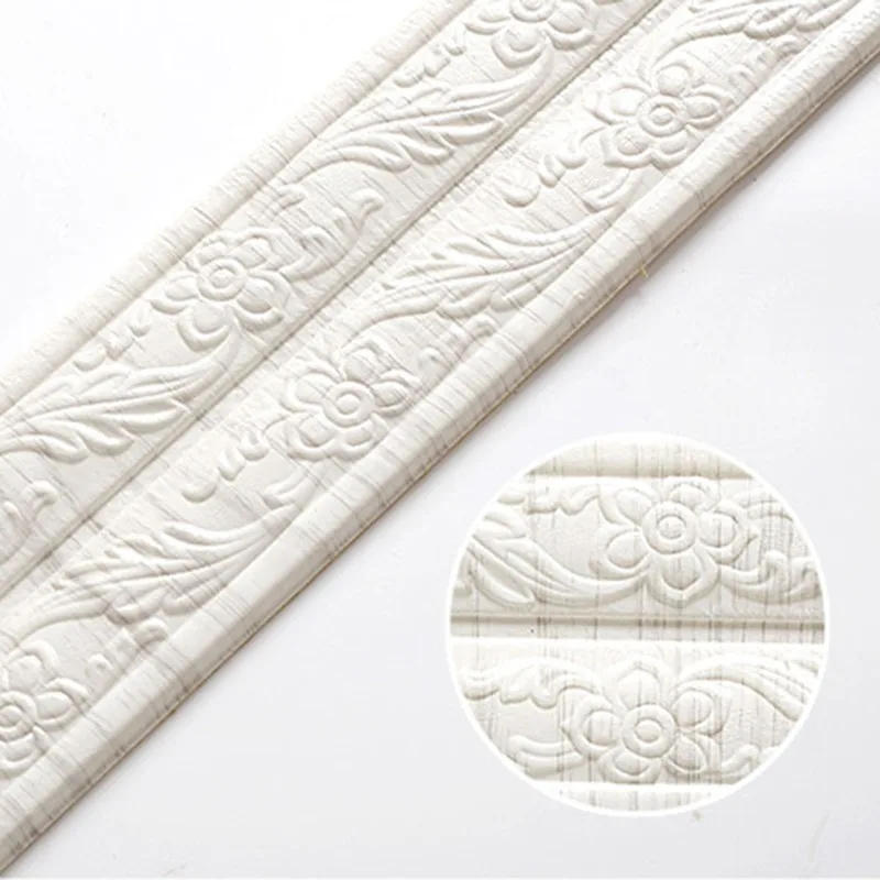 Description Picture 6 of itemAdhesive Flexible Wall Lines Wallpaper Border Molding Trim 3d Decorative Peel And Stick Wall Border Home Hotel Diy Decoration