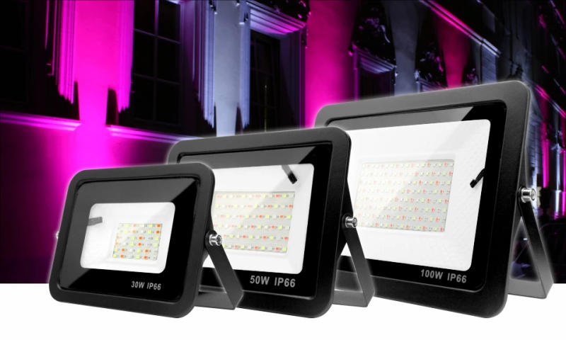 Description Picture 3 of item30W 50W 100W RGB Flood Light Lamp Outdoor AC220V Garden Lighting Floodlight Waterproof Reflector Led Rgb Spotlight with Remote