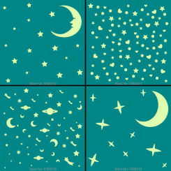 Glow in the Dark Stars Luminous Moon Wall Sticker Kids Room Ceiling Children Bedroom Home Decor Glowing Stickers DIY Round Decal