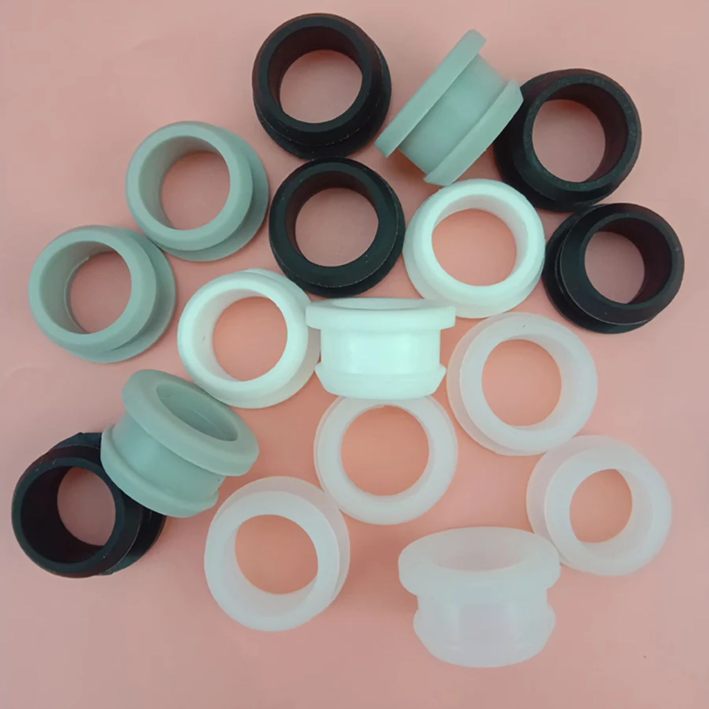 Description Picture 2 of item5-100pcs 7.5mm Silicone Rubber Hole Caps Through Hole ID 5mm Plug Cover Snap-on Gasket Grommet Wire Cable Protect Seal Stopper