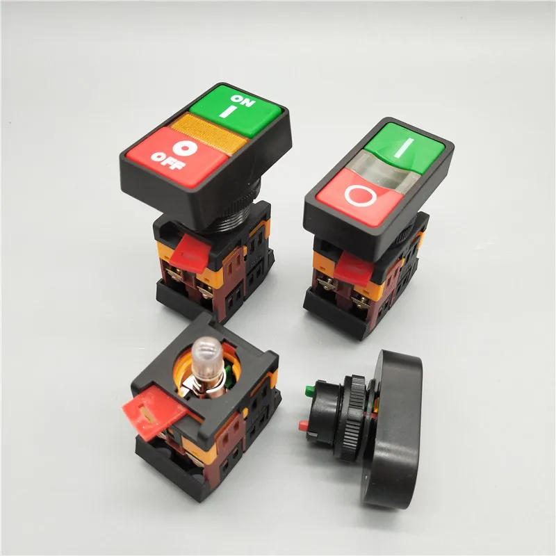 Description Picture 4 of item22mm/25mm/30mm on / Off / Stop No / NC Apbb-22n / As-22n/ppbb-30n Instantaneous Double Button Switch with Lamp 12V 24V 220V