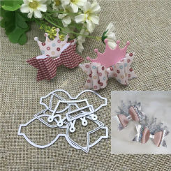 Bow Crown Bowknot Metal stencil mold Cutting Dies decoration scrapbook die cuts Album Paper Craft Embossing DIY Card Crafts