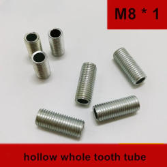 10pcs M8/M6 tooth tube 15-30mm long Full tooth Tube Standard M8 Screws and Nuts Commonly used Tube Adapter DIY Tool Accessory