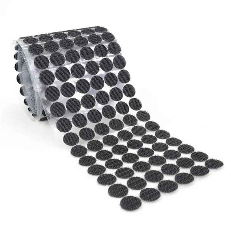Description Picture 6 of item54pairs 10mm Self Adhesive Fastener Tape Dots Strong Glue Magic Sticker Disc White Black Round Coins Hook Loop